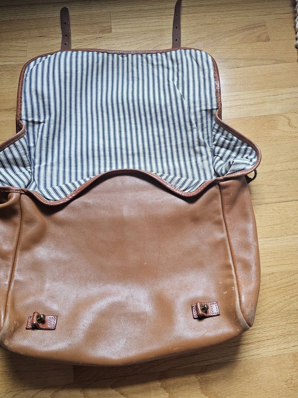 Madewell Tan Leather Laptop Messenger Bag - Picture 2 of 5